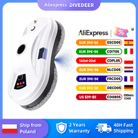 DIVEDEER White/Black Home Automatic Spray Window Cleaning Robot Intelligent Wipe  Single water spray High-rise Large Area Window