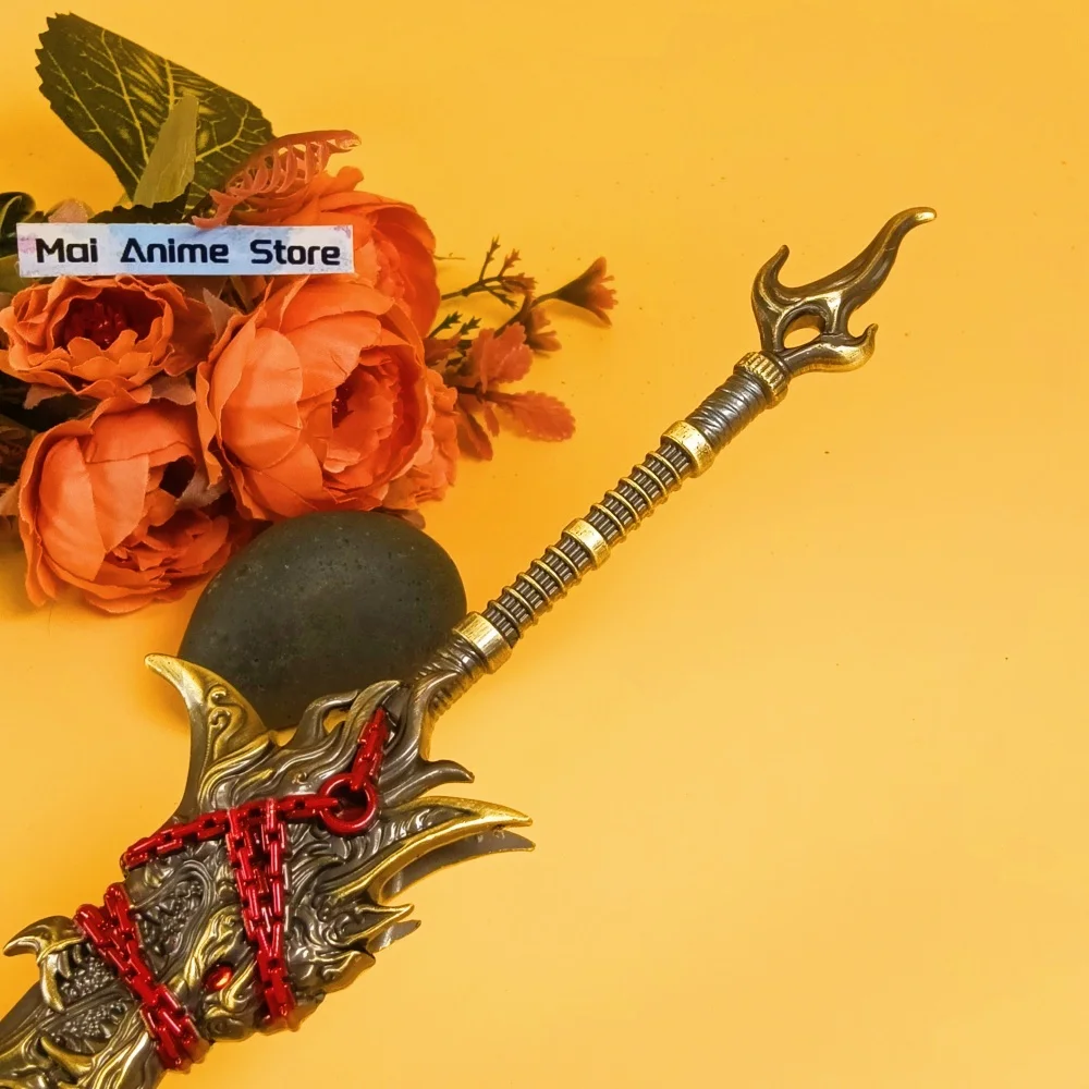 11 inch Metalen Naraka Bladepoint Katana Ainme Zwaard Originele Samurai Sabel Echte Japanse Katana Damascus Zwaard Unsharp Speelgoed Gift