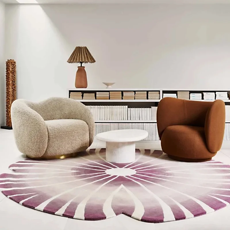 Irregular art carpet, living room light luxury high-end bedroom bedside blanket