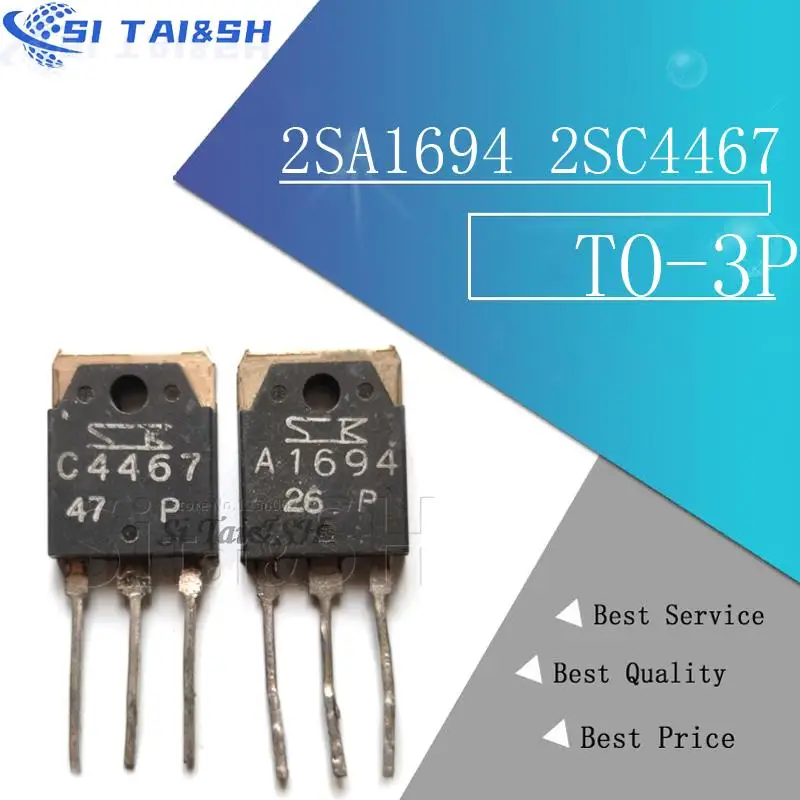 10PCS 2SA1694 2SC4467 TO-3P (5PCS A1694 + 5PCS C4467) TO3P new original