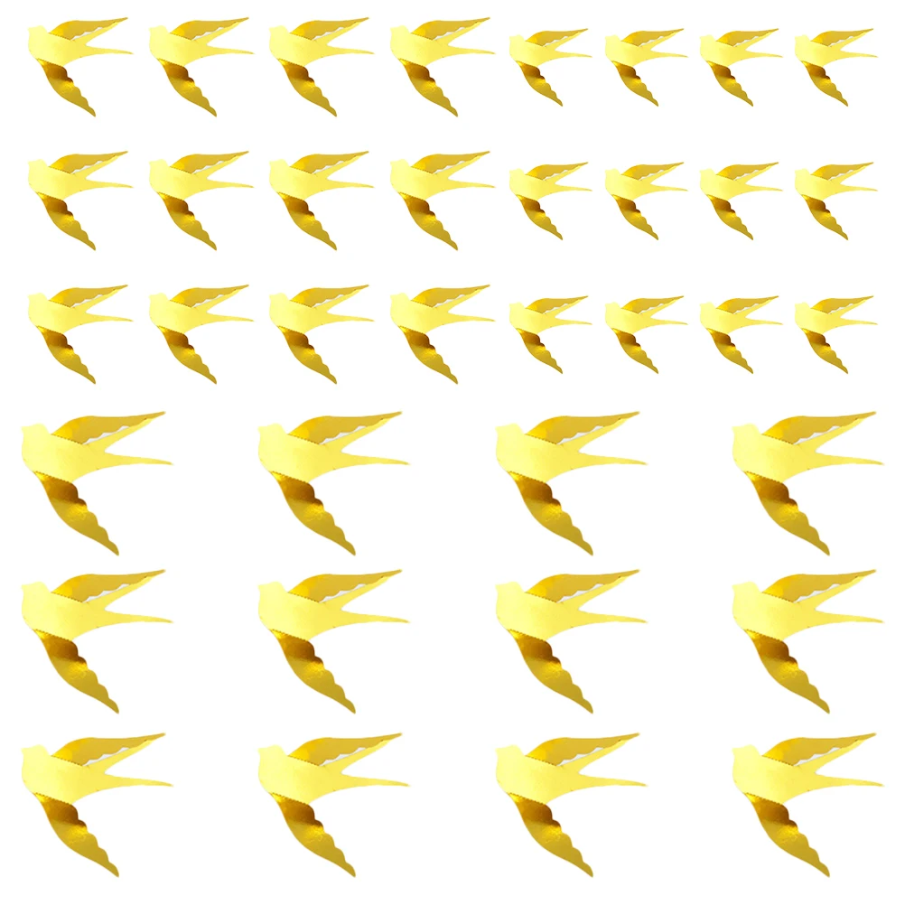 

36pcs 3D Ornament Metal Bird Decoration Decor Wall Decor For Office For Home Office Living Room Wall Decorations