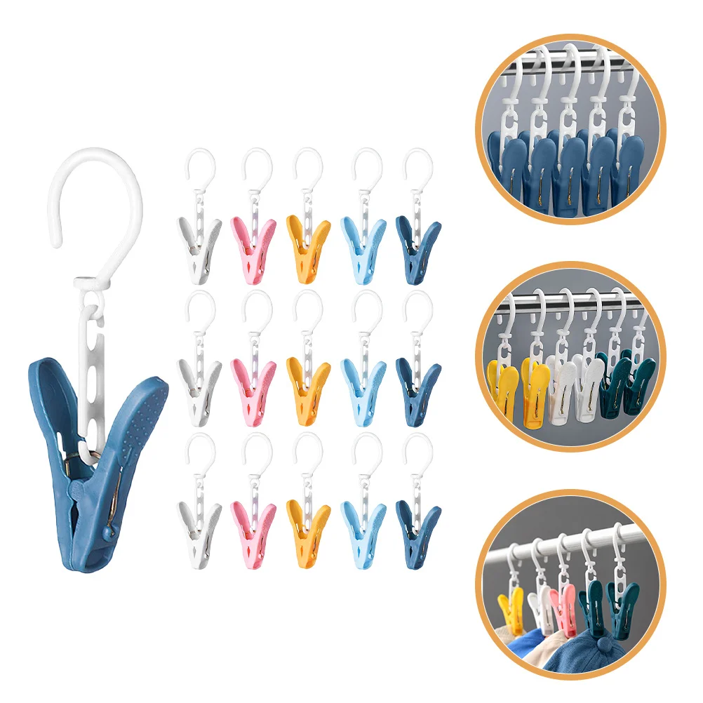 

30Pcs Laundry Hook Clips Strong Non-Slip Reusable Hangers for Clothing Storage Hat Boot Towel Organizer Household Workshop
