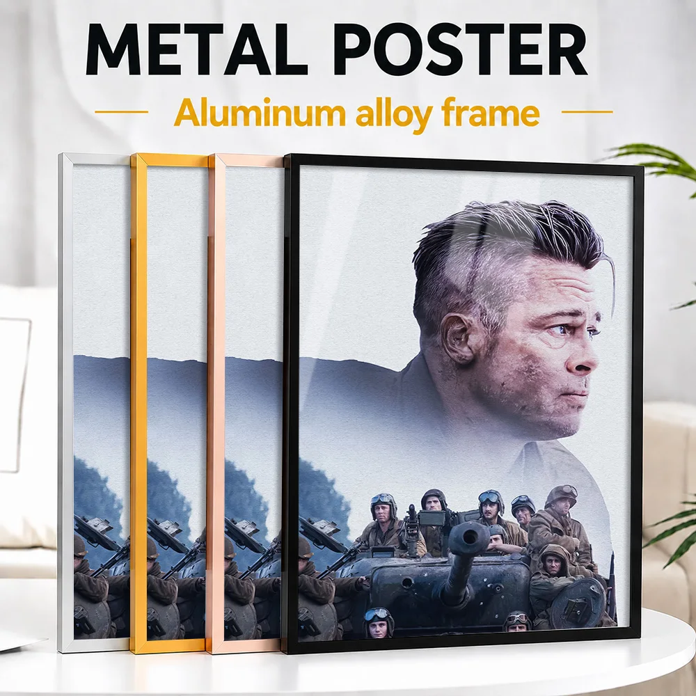 Fury Movie Metal Poster With Aluminum Alloy Frame Personalized Photo Story Style Wall Art For Media Room Memorable Viewer Gift