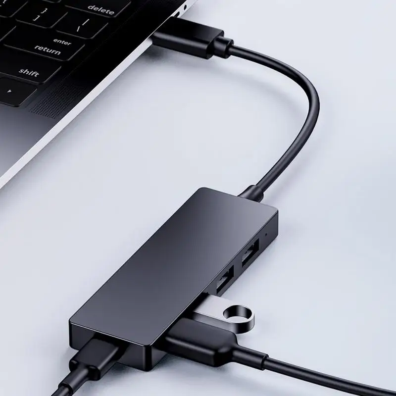 4 منافذ USB 3.0 Hub USB Hub فاصل عالي السرعة لملحقات جهاز الكمبيوتر متعدد المنافذ HUB 4 منافذ USB 3.0