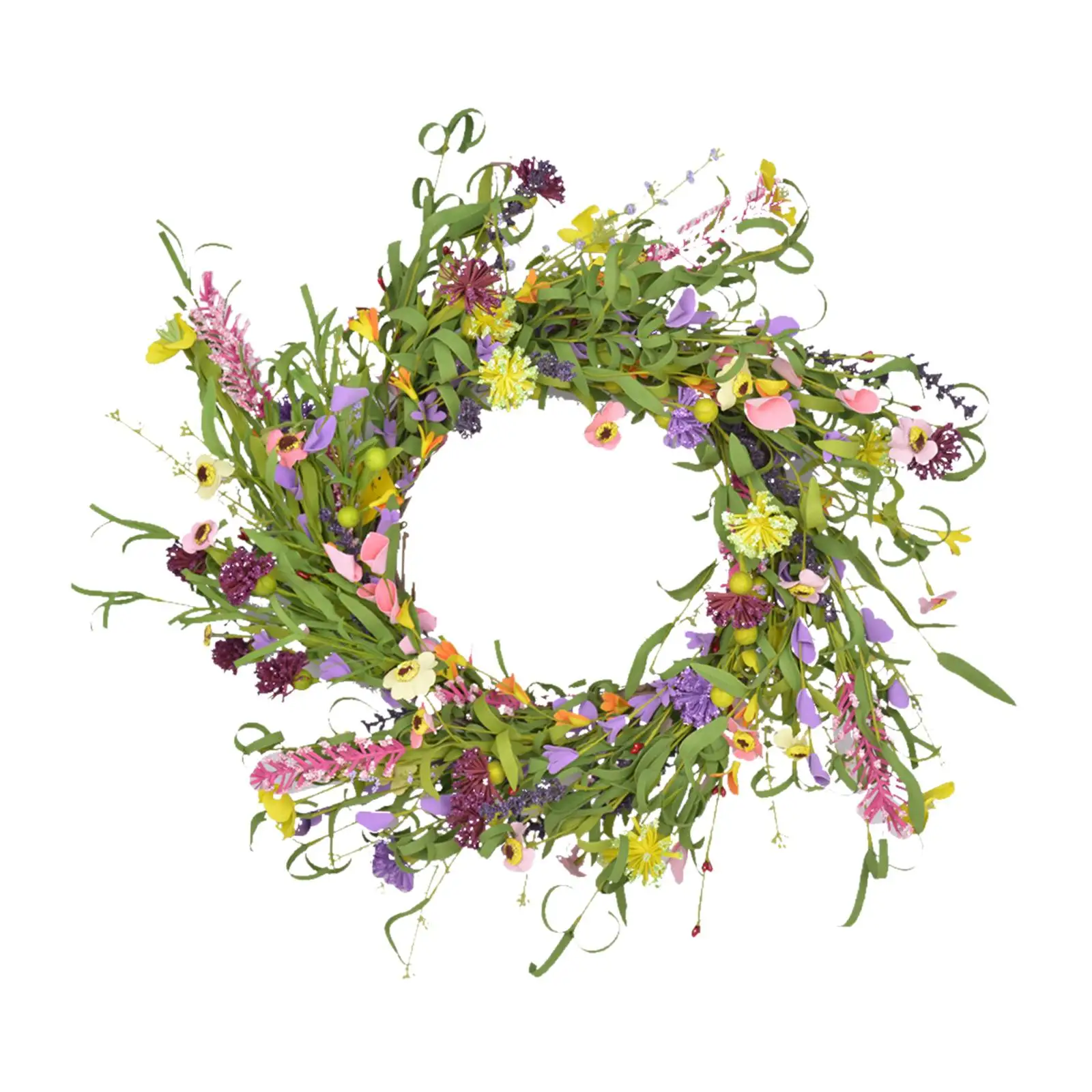 50cm Flower Wreath Floral Spring Summer Front Door Garland Decorative Party