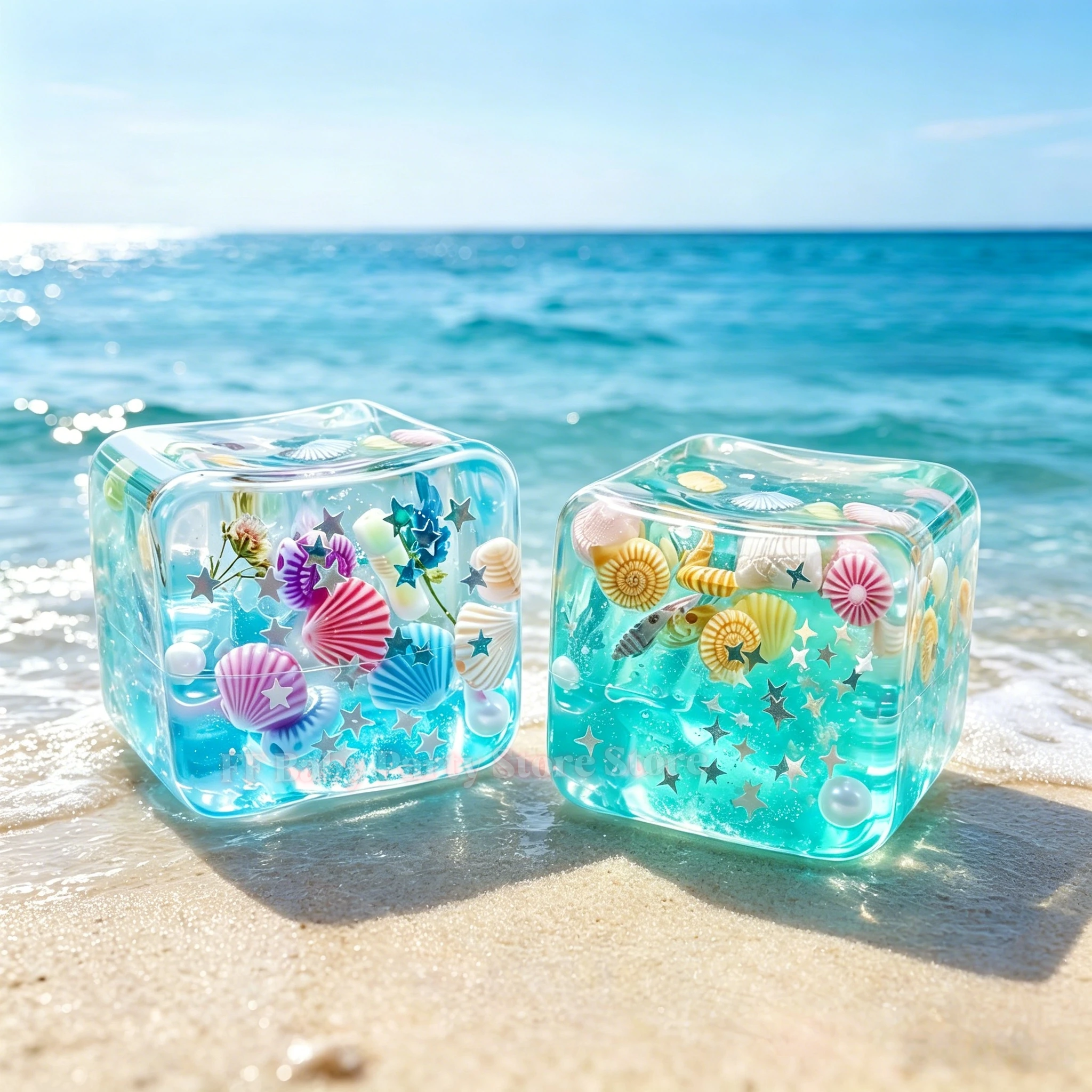 Ocean Style Embedded Shell Slow Rising Squishy Toy Sensory Toys Mochi Stress Relief Office Fidget Toy For Adults Birthday Gifts