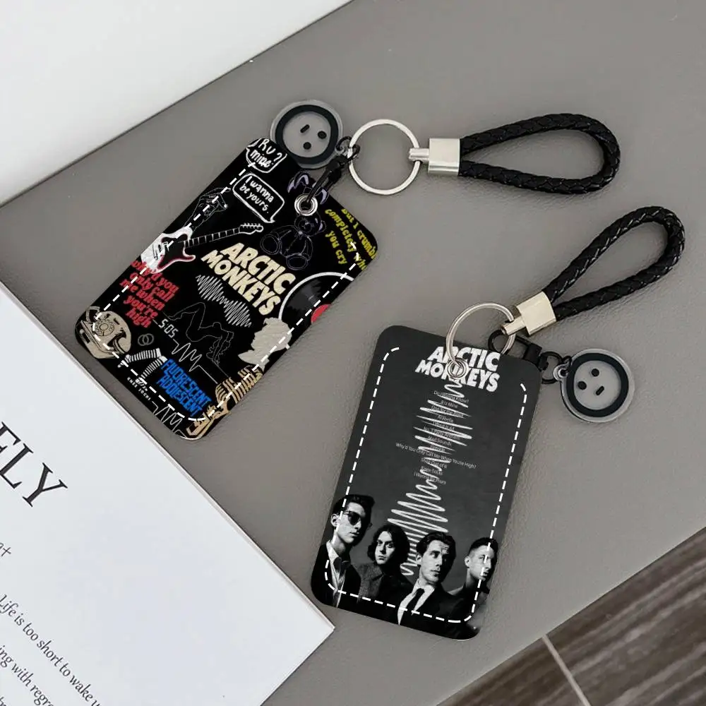 

Band A-Arctic M-Monkeys-s Card Holde Applicable To Credit Cards Bus Card Rectangular Keychain Protective Cover