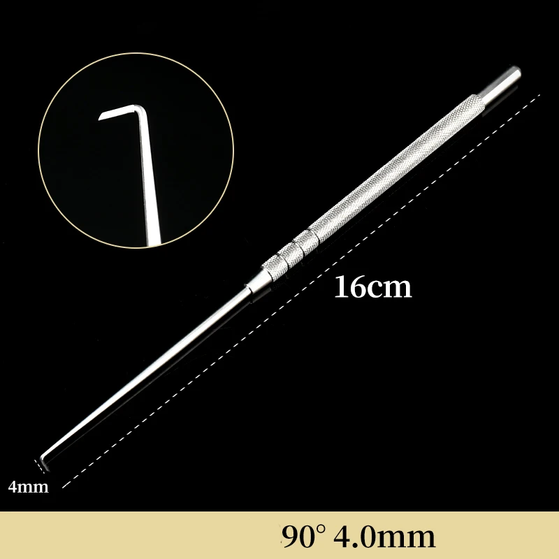 Couteau à aiguille à crochet Tenosynovite importé, acier inoxydable avec crochet à lame pour couper les instruments orth4WD, grands et petits outils