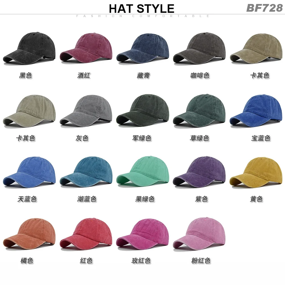 Sunscreen Water Washed MEN'S Baseball Cap with A Small Face, Retro Distressed and Versatile Trendy Duck Tongue Hat, MEN'S Big He 4