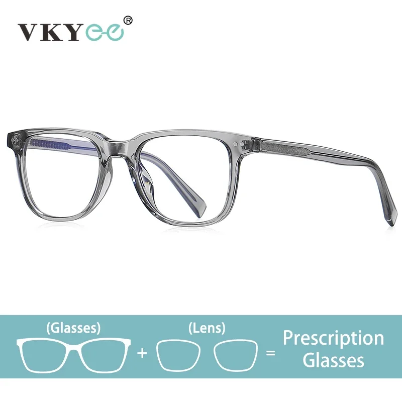 VKYEE Classic Geometric Oval Design Progressive Multifocal Customizable Prescription Blue Light Protection Glasses Photochromic