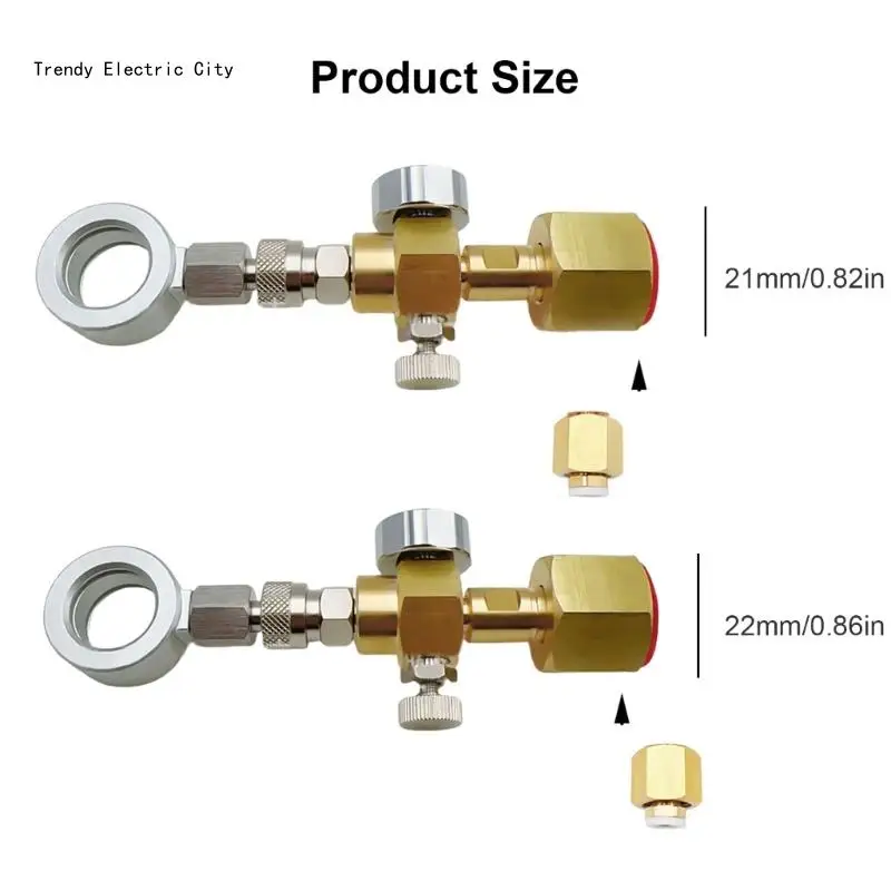 Bộ chuyển đổi hộp mực CO2 Đầu nối lạm phát CO2 Bộ chuyển đổi CO2 giải phóng nhanh R9CD