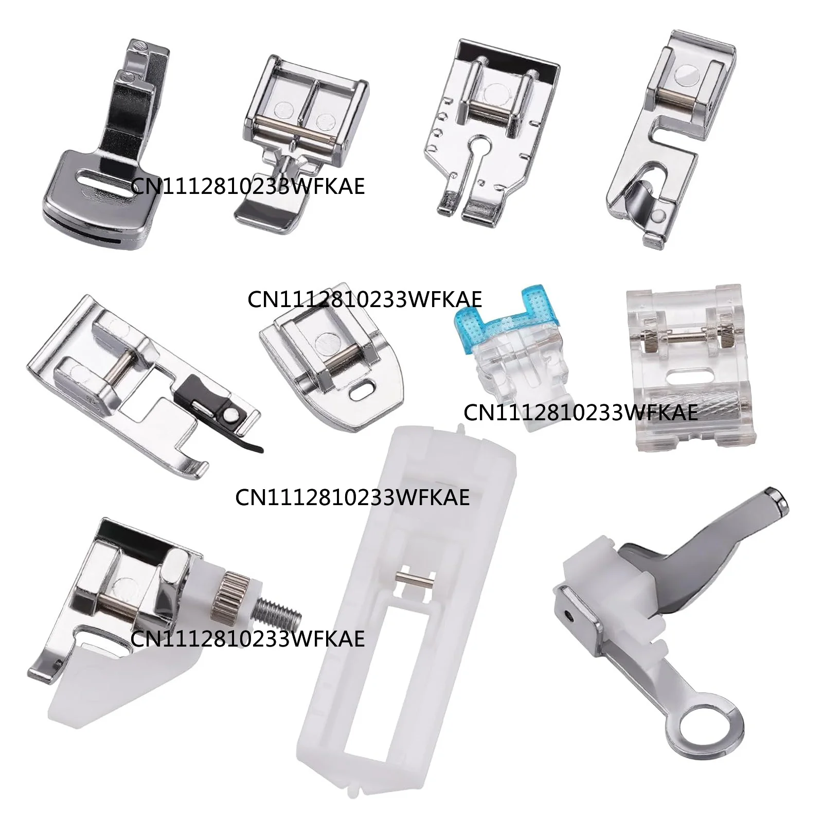 11Pcs Multi-Functional Snap On Presser Feet Kit For Singer, Brother, Janome, Juki, Kenmore Low Shank Sewing Machine Accessories