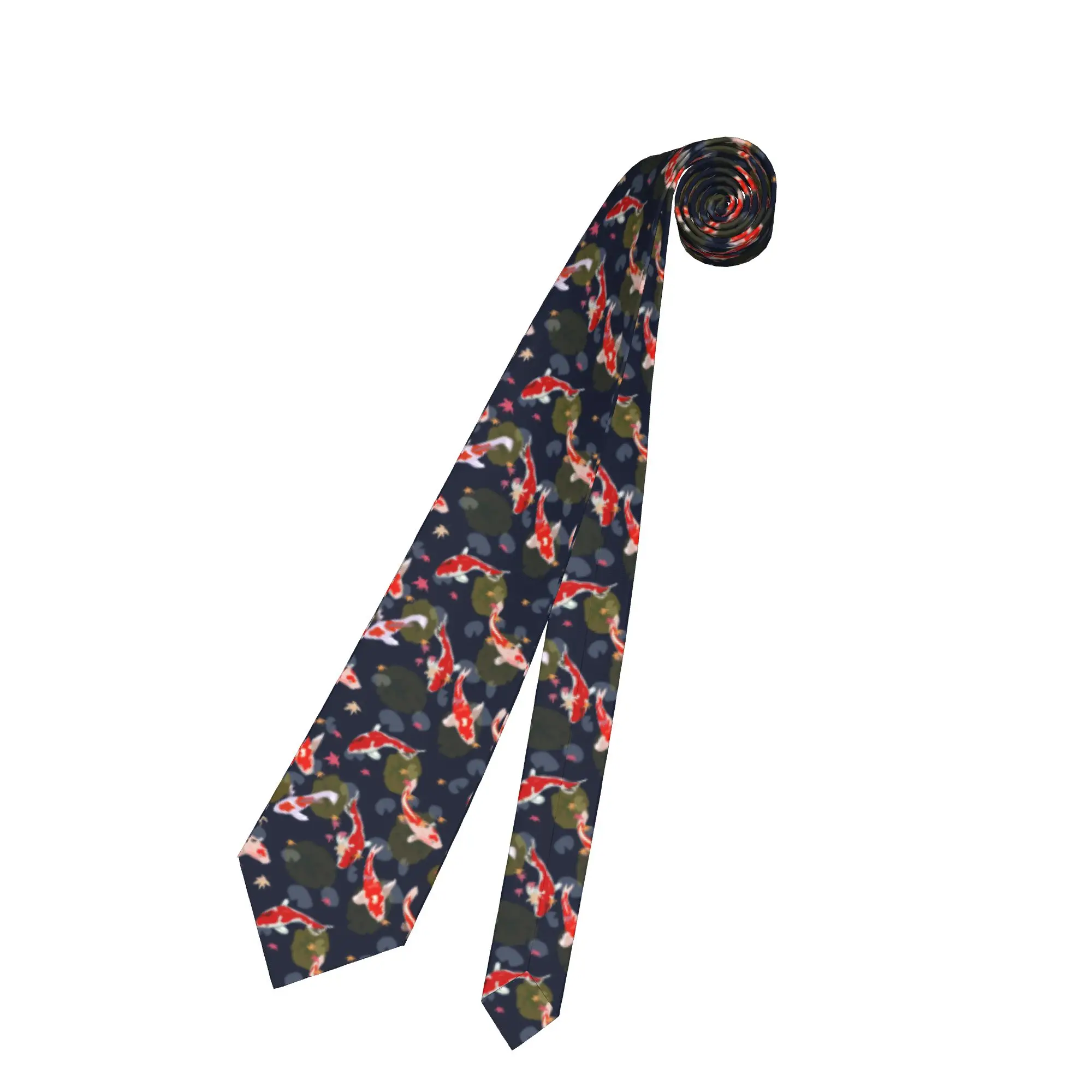 Koi-Fisch-Schwimmkrawatte, neuartige, lässige Krawatten für Männer, Hochzeit, hochwertige Kragenkrawatte, individuelle Krawatten-Accessoires – Detail 8
