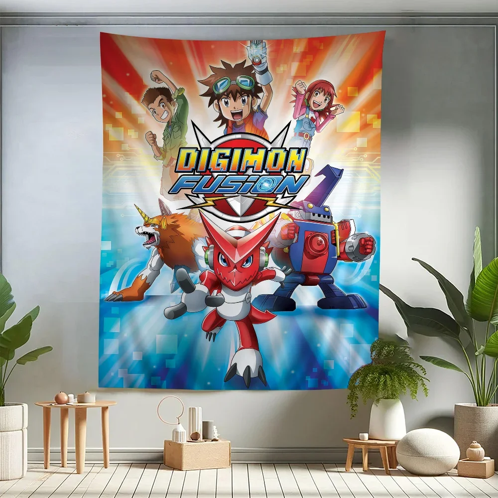 

Digimon Digital Monsters Anime Tapestry Hanging Tarot Hippie Wall Rugs Dorm Home Decor