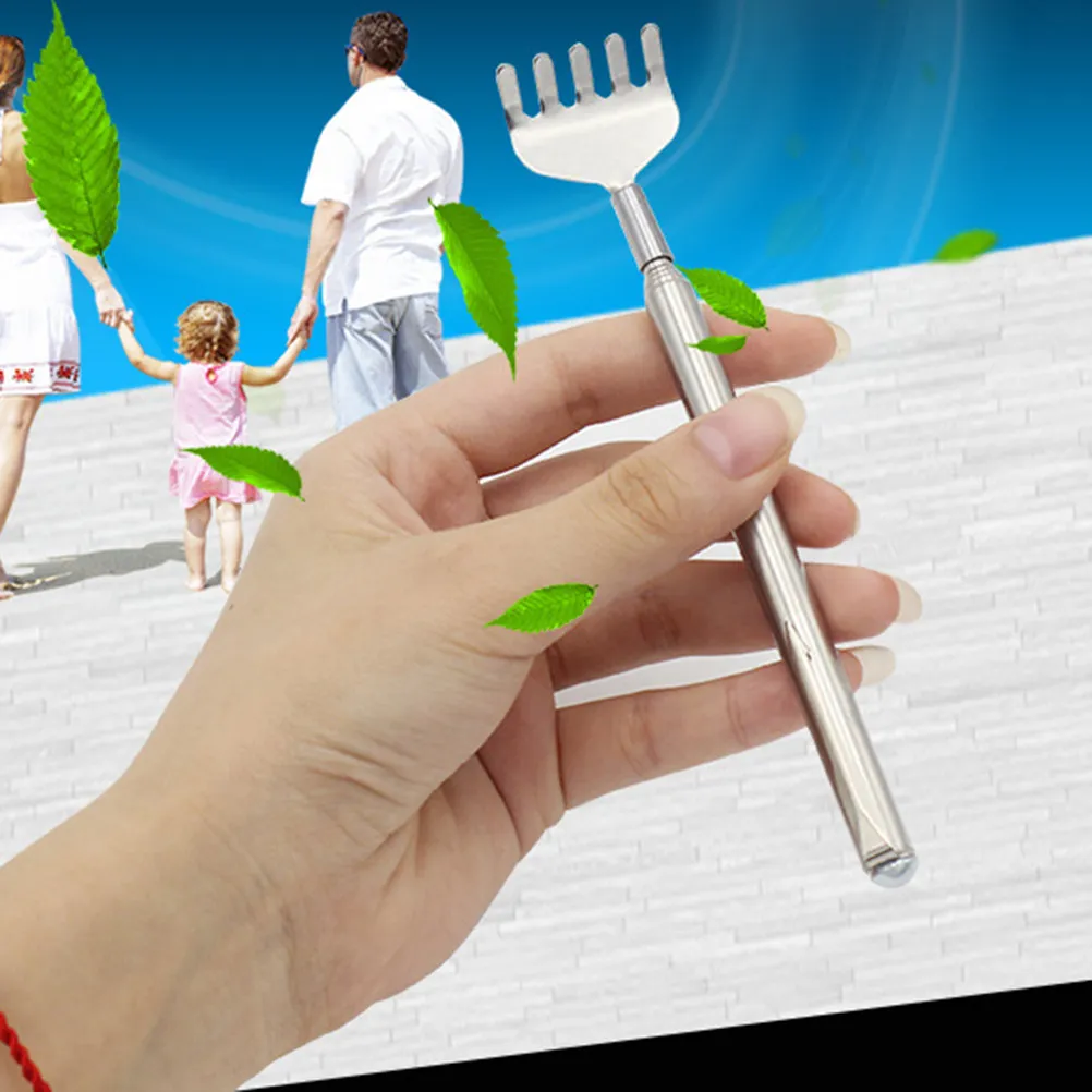 Stainless Steel Back Scratcher Adjustable 7.1inch 21Inch Telescopic Scratch Tool for Itch Relief Back Massager Portable Metal