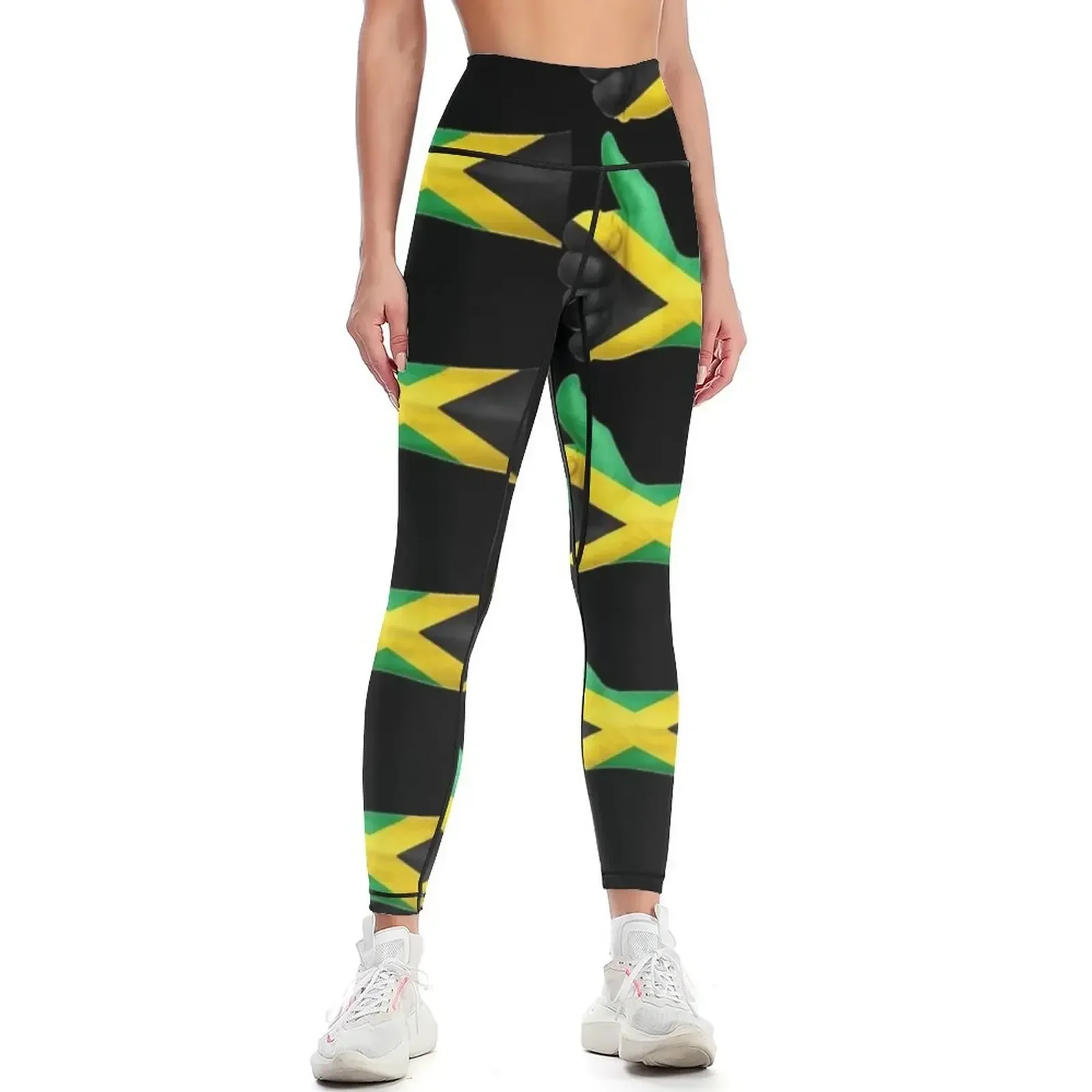 

Jamaica OK Hand Flag Leggings push up legging legging gym Fitness woman fitness set gym Womens Leggings
