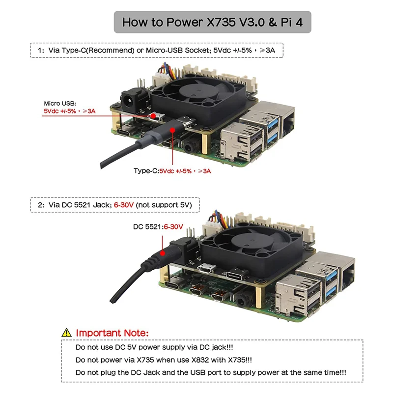 Imagem -02 - Placa de Expansão de Gerenciamento de Energia para Raspberry pi 4b Nas X825 Disco Rígido Sata 2.5 X735 V3.0 Ssd