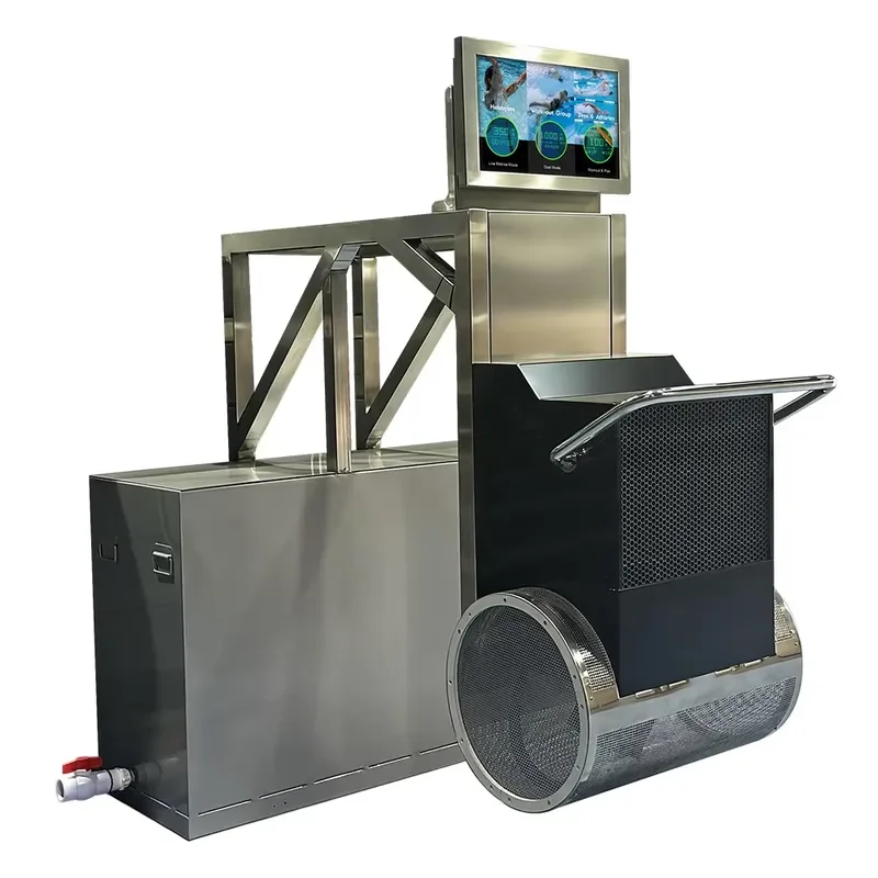 New Movable Stainless Steel Swimming Countercurrent Trainer with Display Screen for Inflatable & Civil Engineering Pools