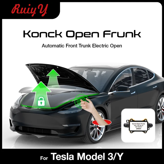 Dla Tesla Model Y 3 Highland 2021-2024 Elektryczny otwieracz przedniego bagażnika Inteligentny czujnik Moc Frunk Knock Twice Open