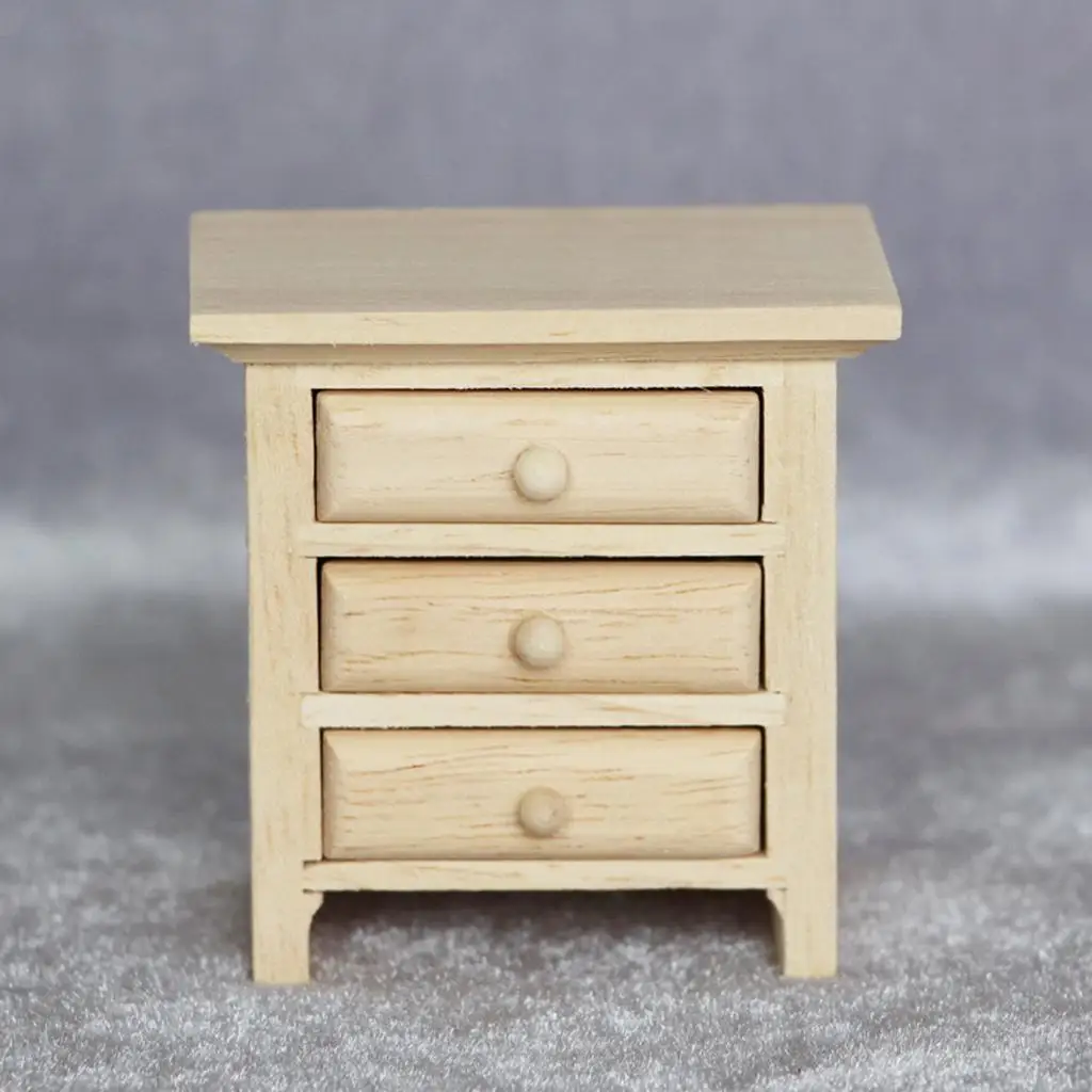인형의 집 침실 가구 침대 옆 탁자 나이트스탠드 캐비닛 액세서리