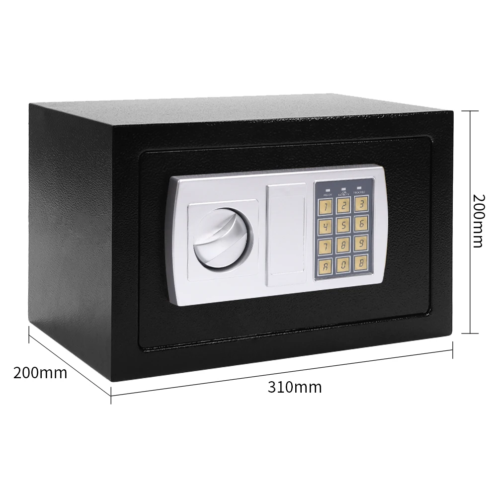 Mini armadietto elettronico sicuro con tastiera digitale, scatola di sicurezza, tutto in acciaio per l'home office