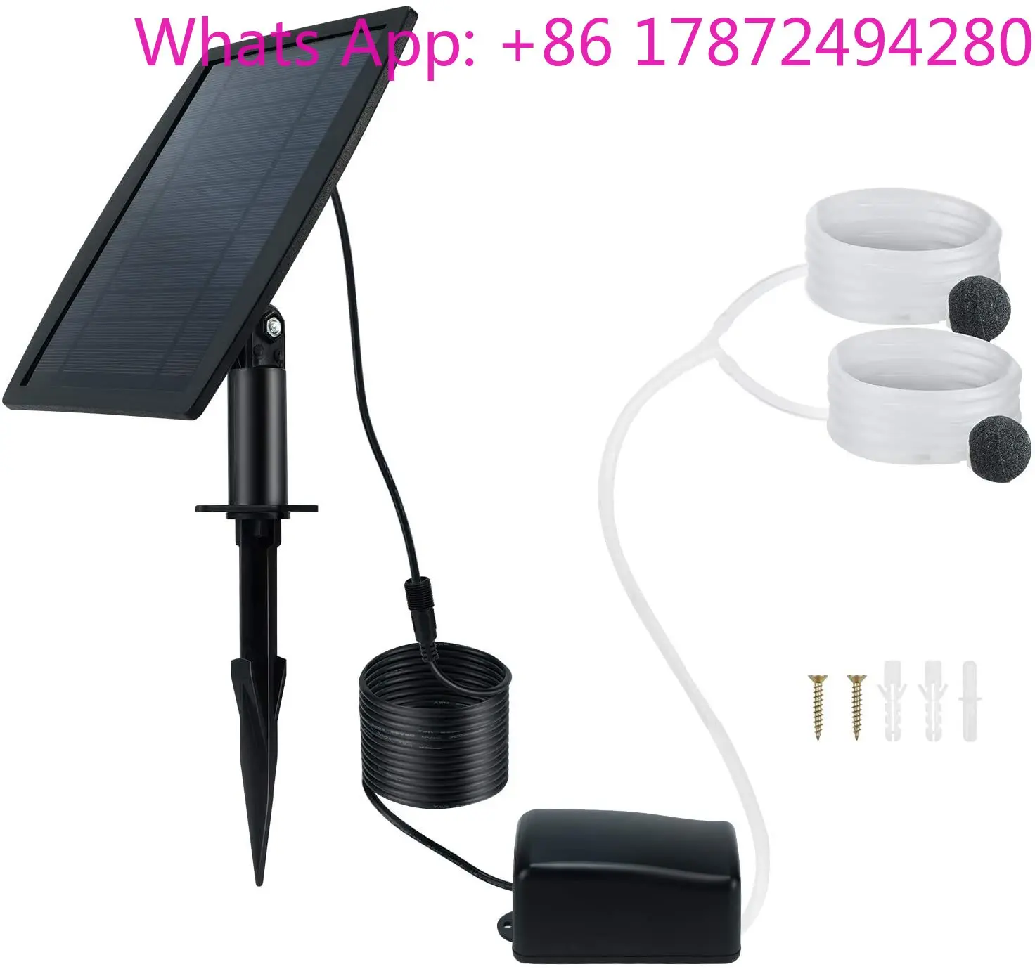 New Outdoor Solar Fish Tank  Pump Outdoor Oxygenator Aquarium  Aerator Pond Aerator Air Pump Fishing Aerator