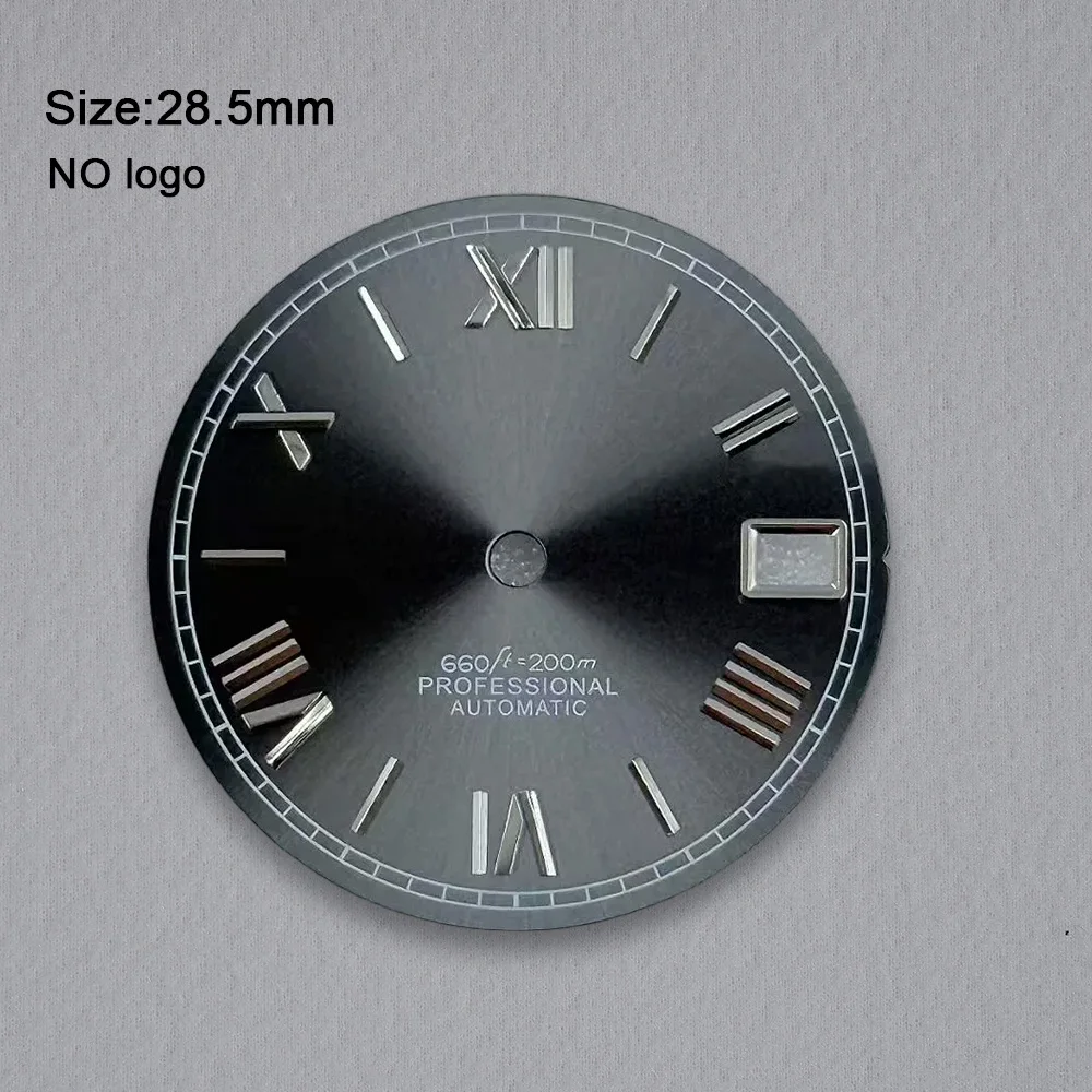 No Logo Blank Roman Numerals Dial 28.5mm Dial For NH35 Movement Custom Logo Watch Dials Hands Accessories Repair Tools