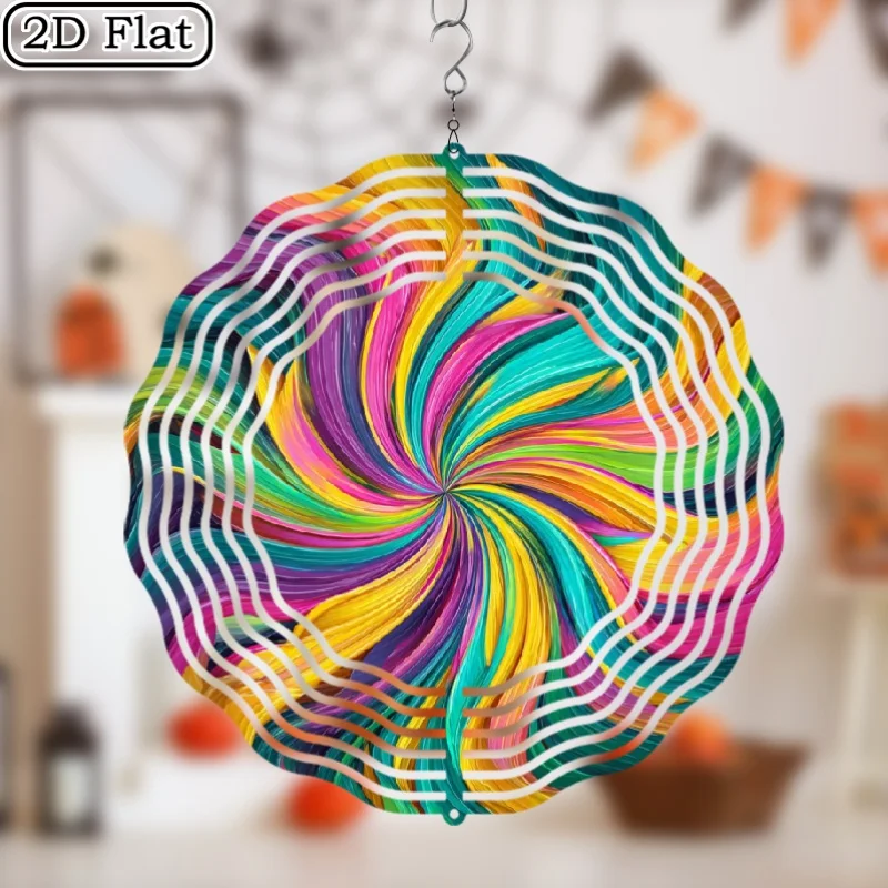 1pc Metal Fan with Color-Changing Rotating Blades - Durable Wrought Iron Indoor  Yellow, Green, Orange