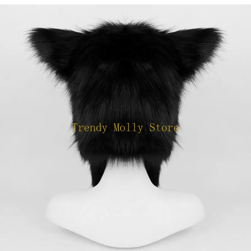 N5KB – ensemble costumes d'halloween, chapeau en peluche, gants en fourrure, gants en pattes queue renard, chapeau pour