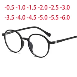 2306 Round Small TR90 Frame Clear Lens Prescription Glasses Myopia Nerd Spectacles Degree -0.5 -1.0 -2.0 -3.0 -4.0 to -6.0