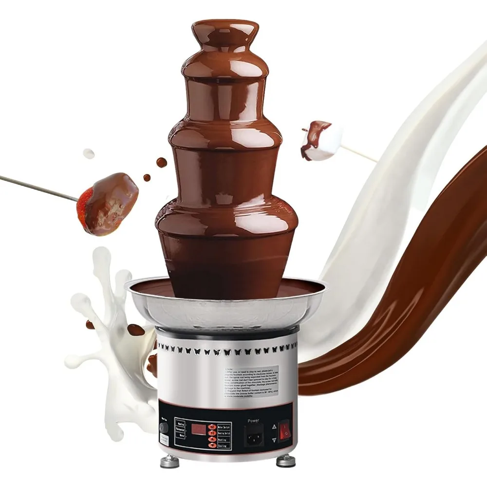 

Commercial Chocolate Fountain Machine for Parties Weddings and Parties 4 Tier Chocolate Fountain Machine for Melts Cheese