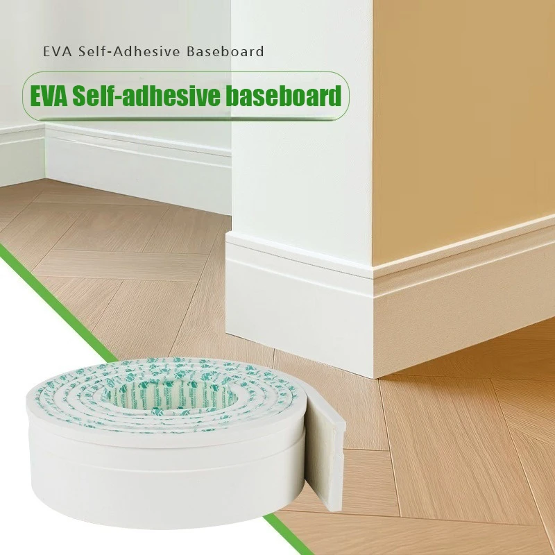 3M New EVA Baseboard Sticker Flexible and Bendable Wall Skirting Board High Rebound Trim Strip Mirror Picture Frame Edging Line