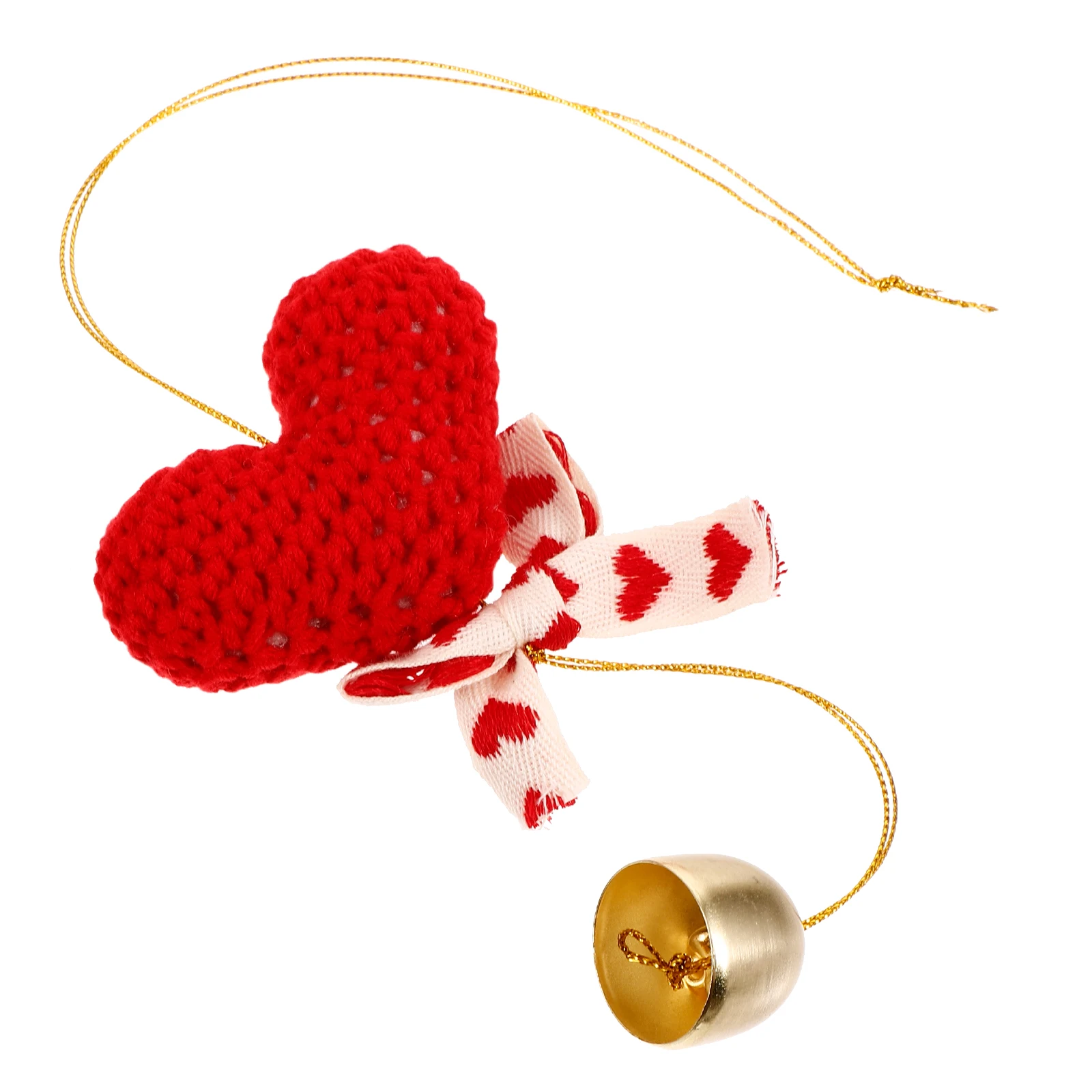 

Heart Car Hanging naments Red Woolen H made Accessories Rearview Mirror Decor Valentine Gifts Heart Shaped Pendant For Cars