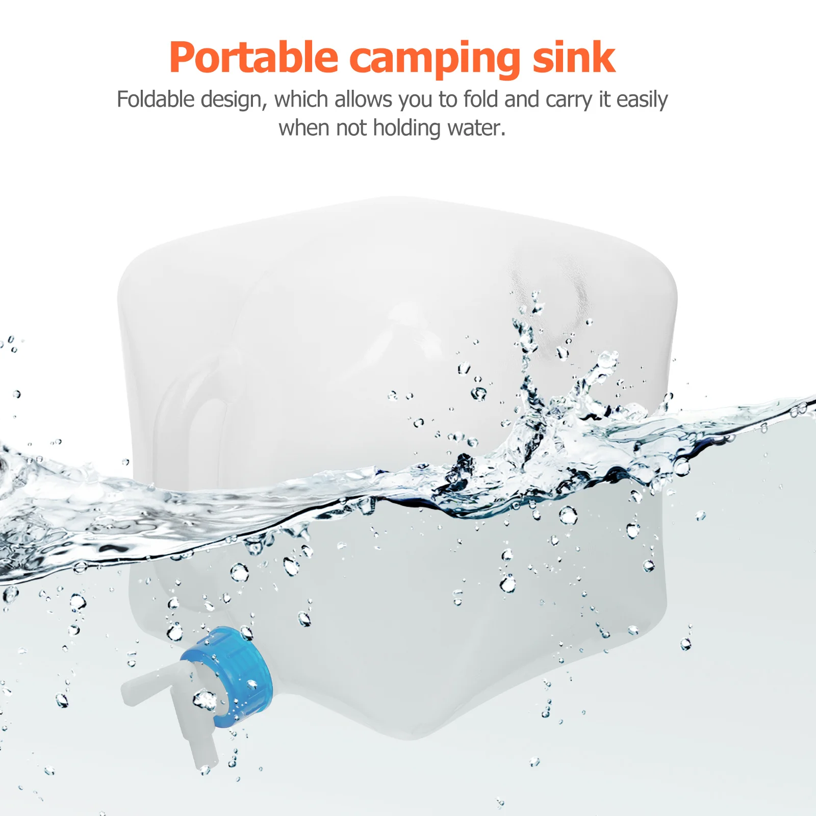

Large Capacity Outdoor Foldable Water Bag Camping Portable Water Container Storage Bag Handle Camping Kettle Outdoor Accessory
