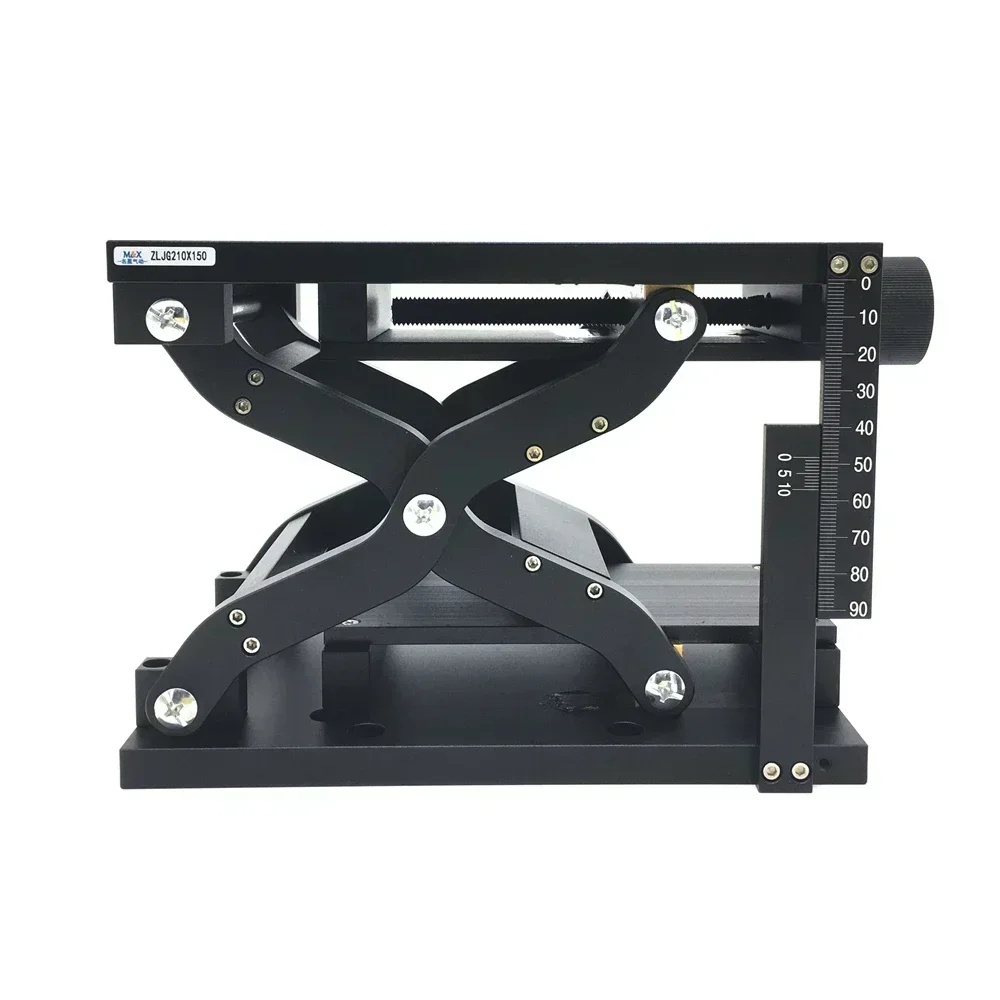 

Z Axis Manual Scissor Lift Table Optical Vertical Lift Platform Fine-tuning Trimming Displacement Platform For Marking