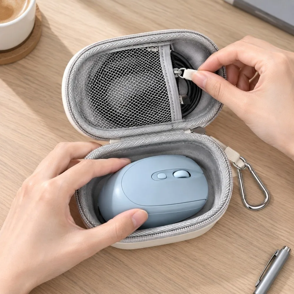 Hard EVA Mouse Carrying Case Soft Inner Lining Mesh Pocket Portable Storage Bag for Logitech MX Anywhere 3S 2S