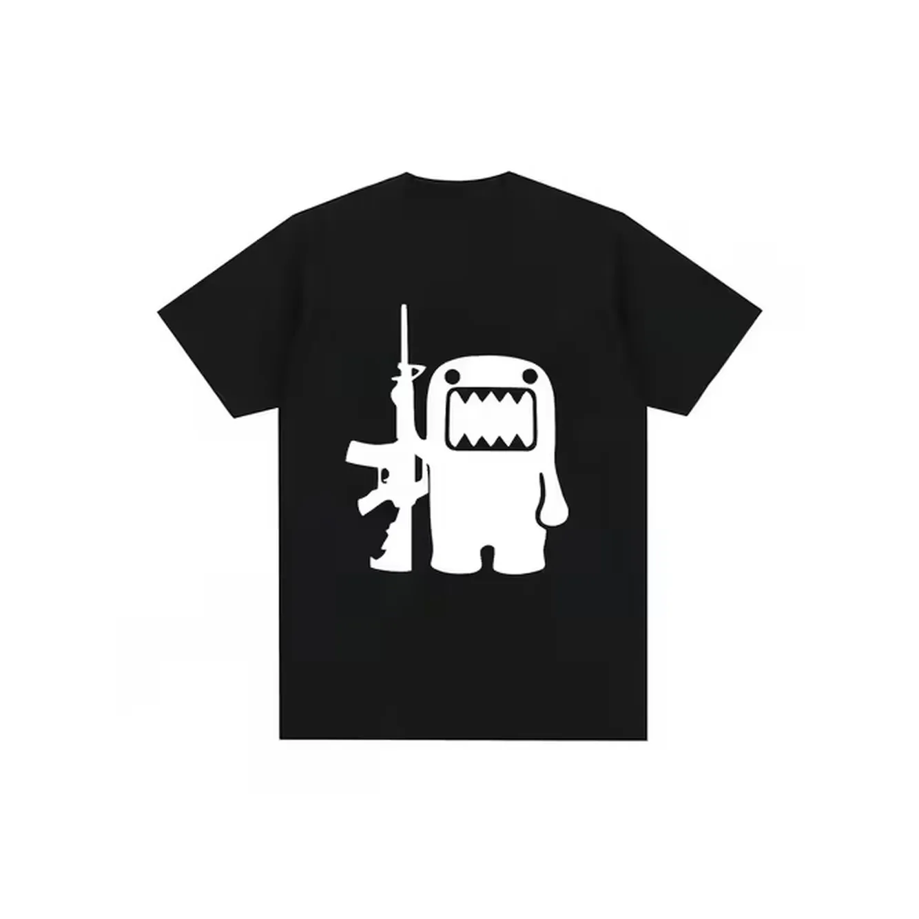 Camisetas Kun ak4 informales de manga corta con cuello redondo, transpirables, estilo urbano, tela ligeramente elástica, patrón de letras, corte regular para hombre