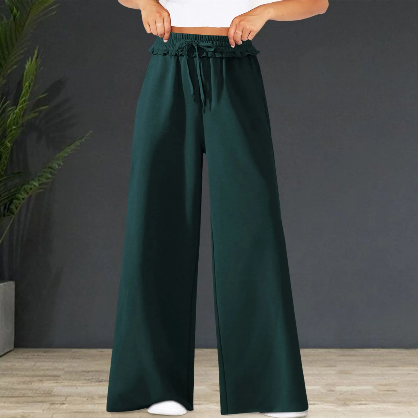 2024 neue Mode plus Größe Hosen Frauen Baumwolle Leinen Hose Bohemian lose Freizeit weites Bein Hosen Sommer Rock Hosen Streetwear