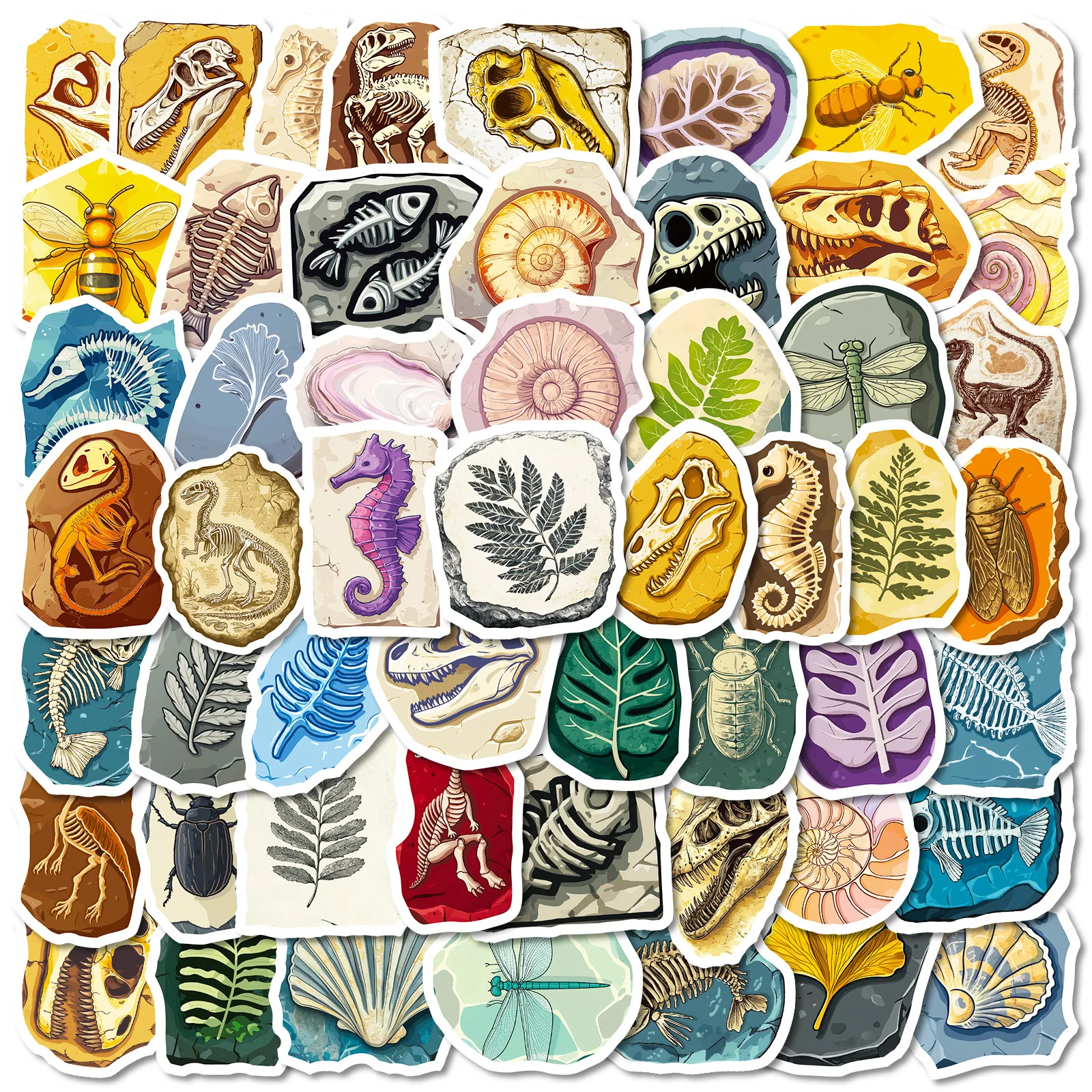 56 قطعة حفريات الديناصور مضحك الكتابة على الجدران ملصقات الحيوان الإبداعية الكرتون الديكور DIY بها بنفسك اللعب الثلاجة المحمول الغيتار سيارة الدراجة الشارات #4