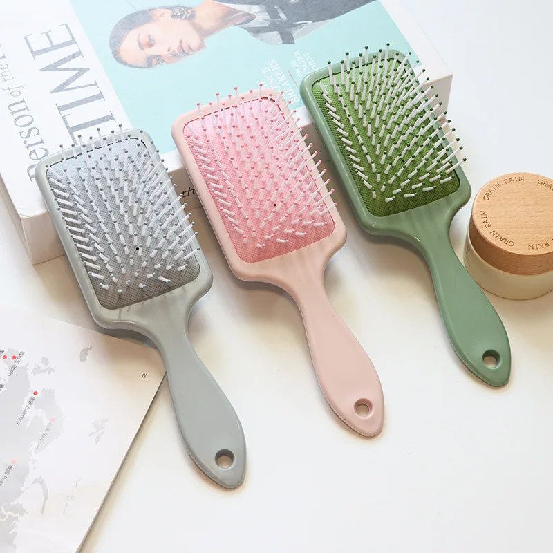 Large Square Air Cushion Hair Brush Multicolor Scalp Massage Comb Anti‑Static Detangling Paddle Hairbrush Hair Daily Care