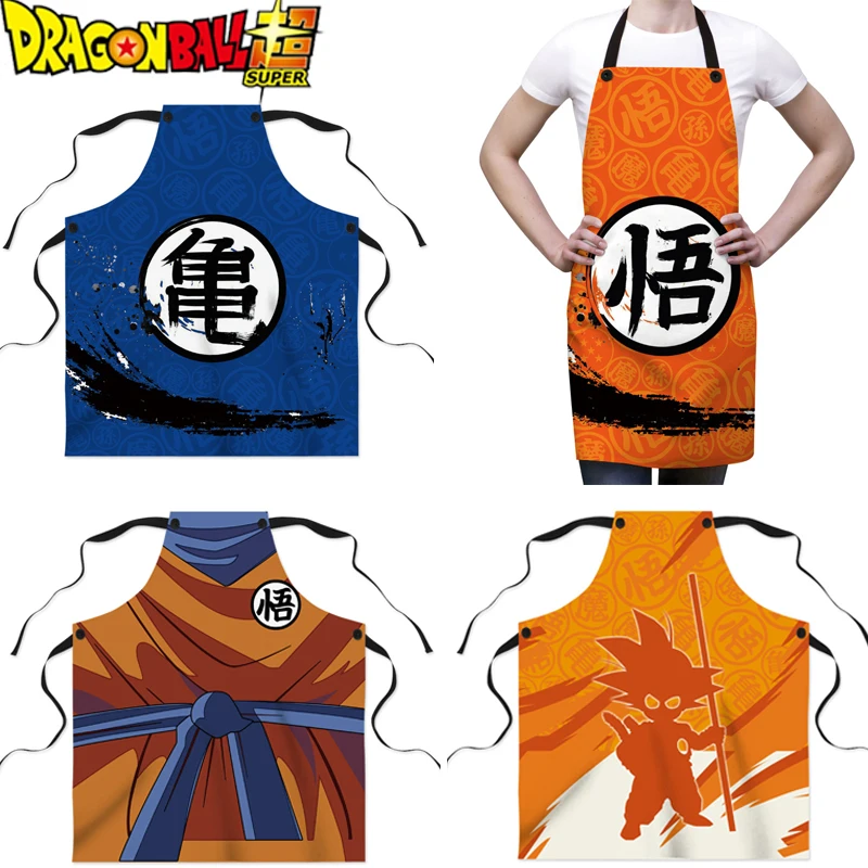 

Фартук-шарф с 3D-принтом по мотивам аниме Dragon Ball, креативный, водонепроницаемый, грязеотталкивающий, для кухни и дома, с креплением на шею