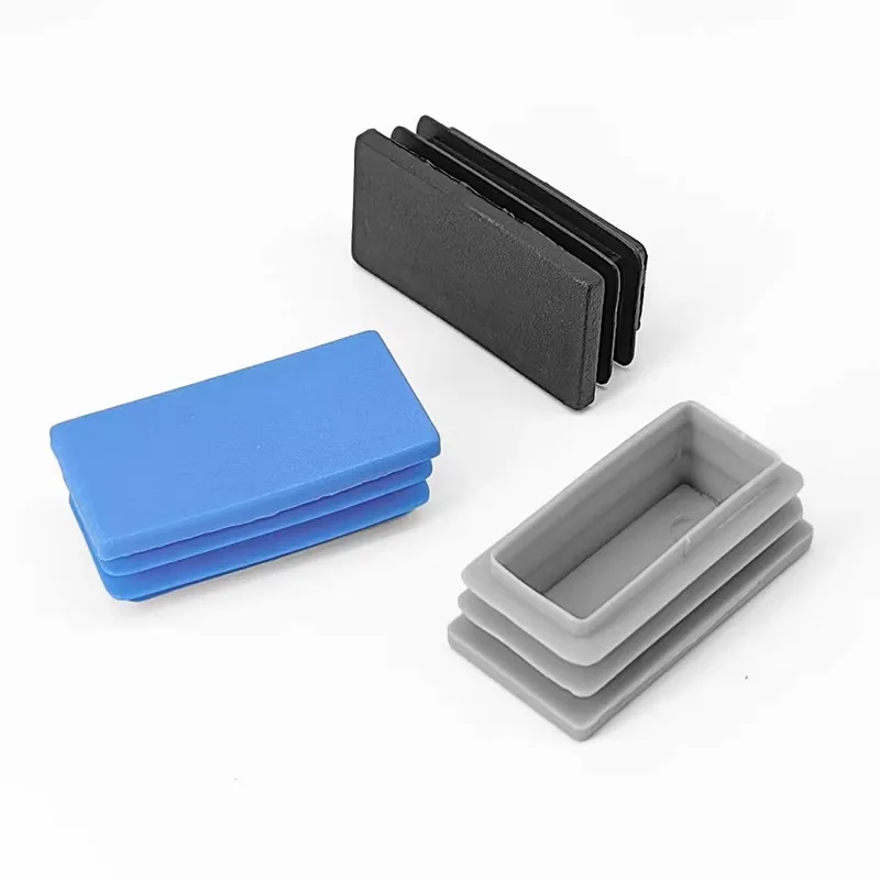 10-100pcs 25*50mm 2.5x5cm Rectangular Plastic Tube Inner Plugs Outer Covers End Caps Sealing Plugs for Iron Shelf Square Tubes