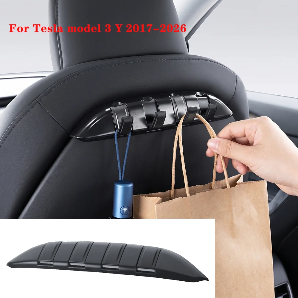 For Tesla Model Y Juniper Model 3 Highland 2025 2026 Seat Backrest Hidden Hook Seat Back Hanger Storage Bracket Car Accessories