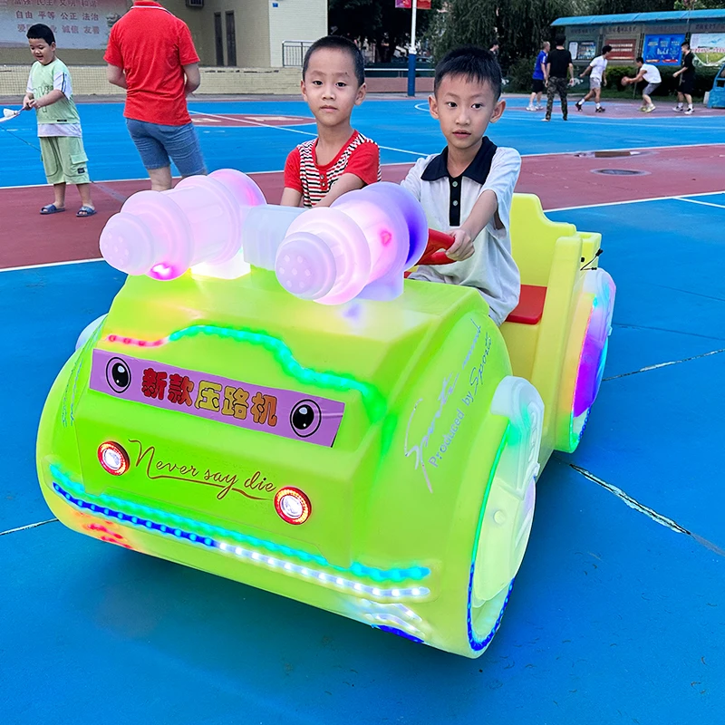 New Gabon Double Electric Luminous Amusement Car Children\'s Bumper Car Timing Own Songs high quality Playground Facilities