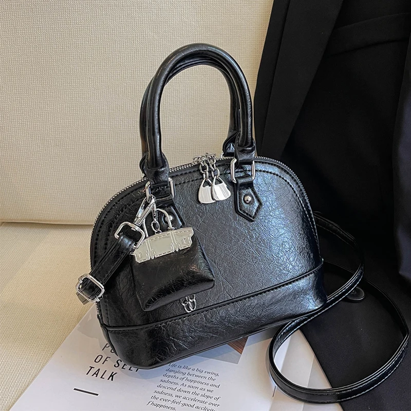 

Известный бренд, сумка-ракушка для женщин, классическая сумка для поездок на работу, однотонная женская сумка-клатч из искусственной кожи, комплект, черная сумка-мессенджер