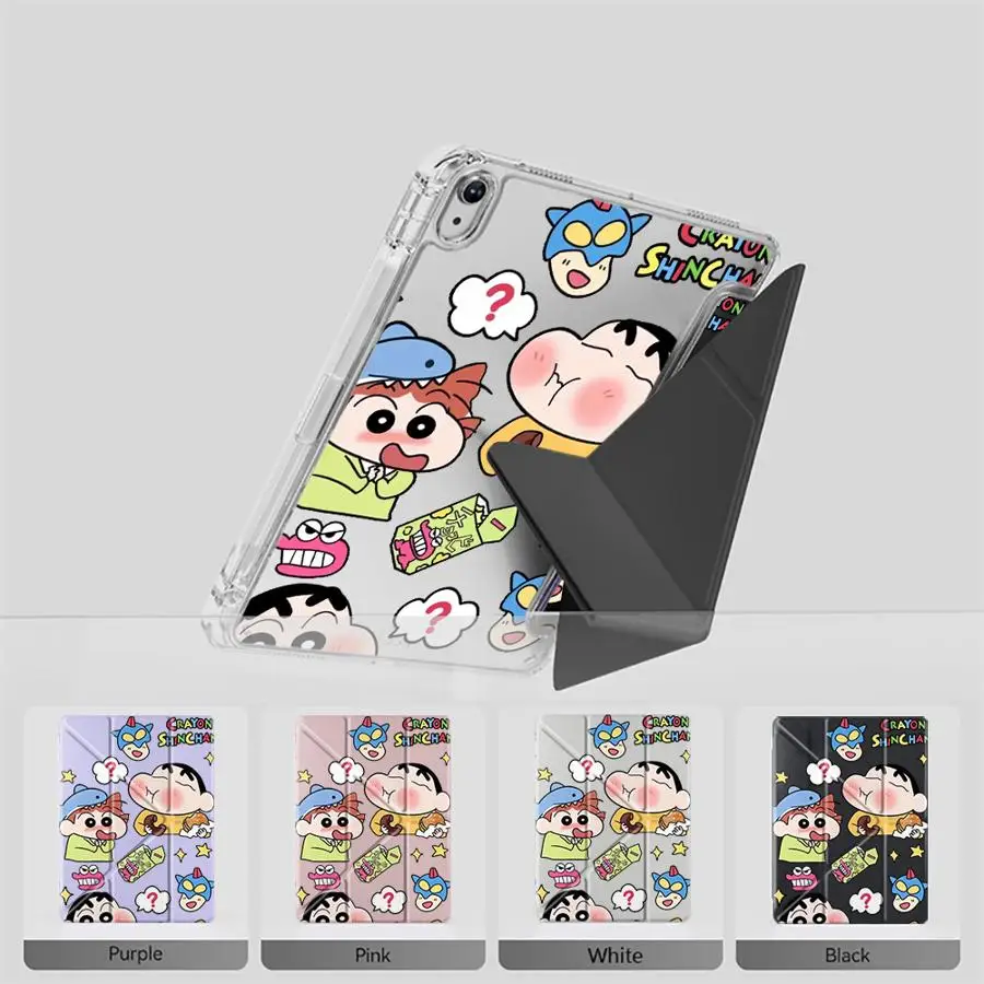 

Cute Crayon Shin-Chan Tablet Case For iPad Pro 2025 Pro 11th 10th 9th 8th 7th 12.9inch Air 4 5 M3 M2 1 2 M4 11inch Mini 6 7