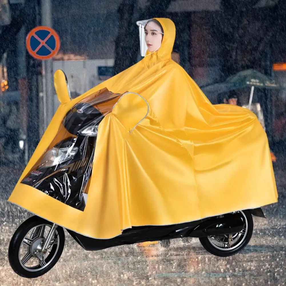 Motorcycle Rain Poncho Waterproof Detachable Face Guard Raincoat 2 Person Outdoor Cycling Bike Rain Poncho Rain Gear Cape Cover