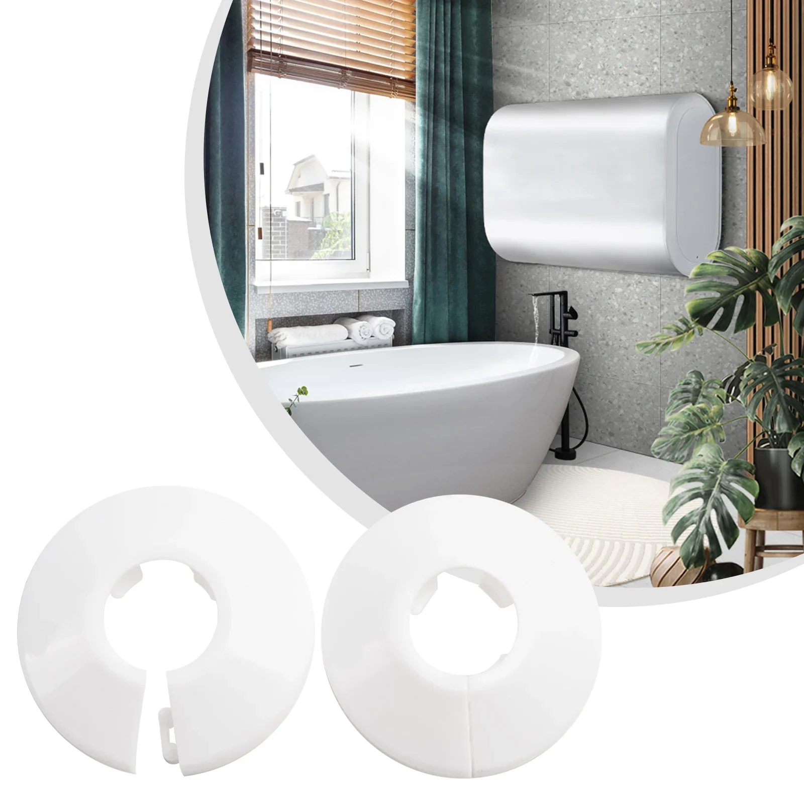Copertura per tubo in rame Tubo di riscaldamento Radiatori di riscaldamento centralizzati Anello decorativo Copertura di protezione in plastica facile da installare