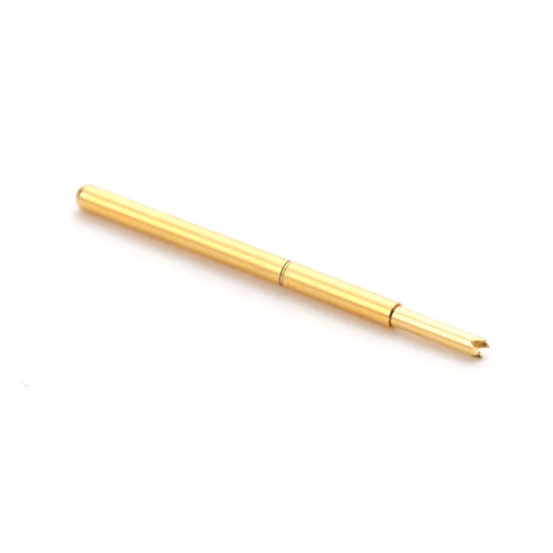 100PCS / Pack PA75-Q1 Small Round Head Gold-plated Spring Test Pin Needle Tube 1.02MM Length 16.5mm PCB Pogo Pin