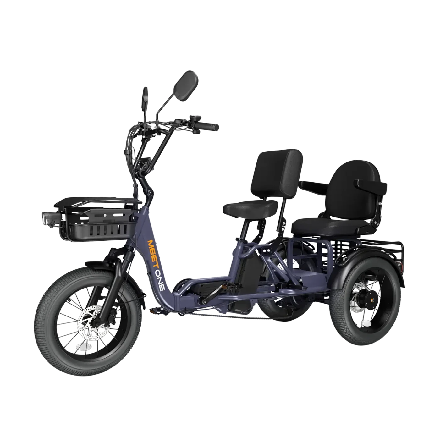 Meetone Electric Cargo Trike 501-800W 48V 30-50km/h 200-300kg Open Body Front Disc Brakes EEC/GCC/DOT 70-90km